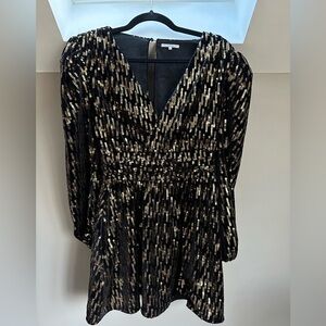 Tularosa Black‎ and Gold Sequin Mini Dress